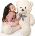 MaoGoLan Giant Teddy Bear Plush Toy - Ultra Soft & Cute Large Stuffed Animal 39 inches, Perfect for Baby Showers, Birthdays, Valentines Day Gifts (Kids, Couples, Family),Beige