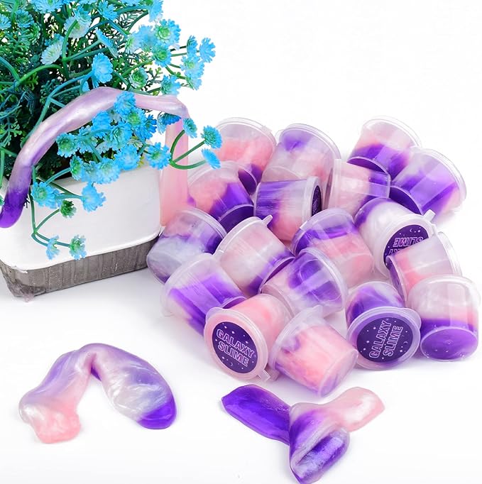 15 Pack Galaxy Slime Kit, Stretchy and Non-Sticky, Play Education and Birthday Gift, for Girls Boys Kids Party Fun Stress Relief Toys, DIY Ideas Stress Relief Toys.