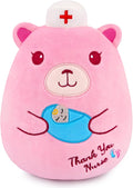 L&D Teddy Bear Plush, 9" Labor and Delivery Nurses Gifts Cute Stuffed Animal with Cap, Thank You Nurse Appreciation Gifts L&D RN Gift for Women