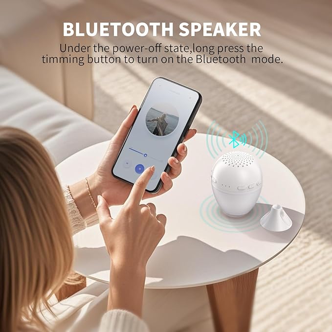 3 in 1 Smart Sound Machine, White Noise Machine with Noise Detection, Night Light, Speaker, Rechargeable Battery, 26 Soothing Sounds and Portable Design for Kids & Adults