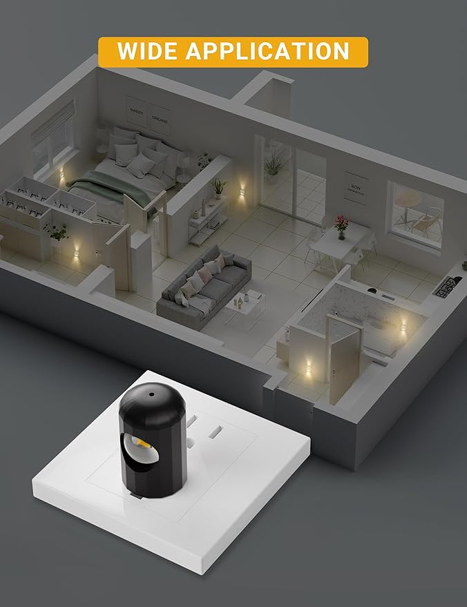 TSEXES Plug-in LED Night Lights,Automatic Night Lights Plug into Wall,Dusk to Dawn Sensor 4000K,Bathroom, Hallway, Bedroom,Kitchen, Stairways, Non-Dimmable,6 Pack