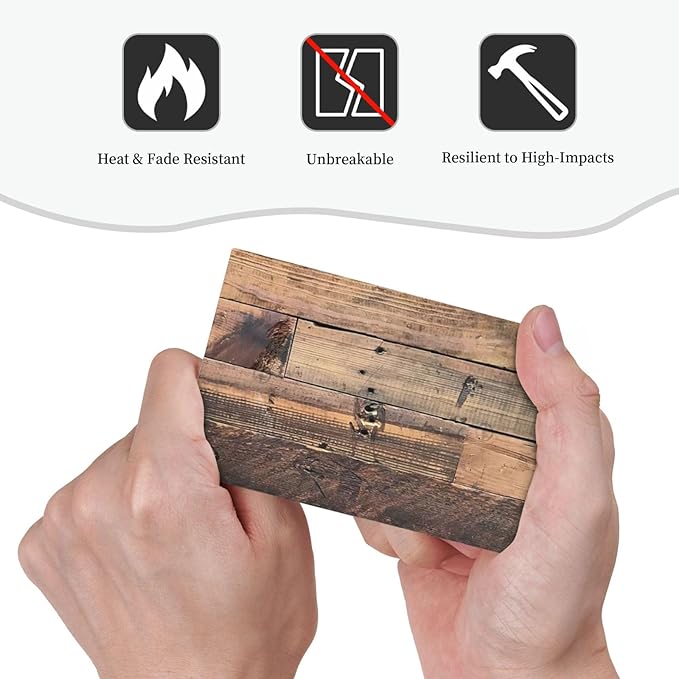 Rustic Brown Wood Plank Vintage Country Wooden Board Light Switch Cover Plate 1 Gang No Device Blank Electrical Wall Plates Faceplate Decorative Switch Plate for Farmhouse Home Decor