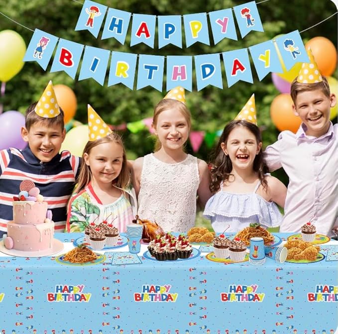 Kitchen ELEAR 103 PCS Birthday Plates Napkins Tableware My Name is Chicky Birthday Party Supplies for Boys Girls Kids for 20 Guests plus Extra 20 purple Big plates with a picture of a girl