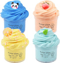 4 Pack Butter Slime Kit, Soft and Non-Sticky Sludge Toy, for Girls Boys Party Favor, Birthday Gifts, Stress Relief Toy