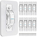 8 Pack Light Switch Cover Guard,Wall Light Switch Lock With Glow In The Dark Effect, Child Proof Wall Switch Cover Keeps Lights or Switches from Being Accidentally Turned ON or OFF （Clear)