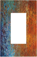 Decorative Switch Plate Covers Vintage Copper Rust 1 Gang Single Decora GFCI Device Light Switch Cover Red Celestial Blue Flatprint 1 Rocker Outlet Wall Plate Faceplate for Kitchen Bathroom