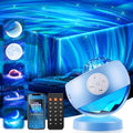 Iceberg Northern Lights Projector, Blue Galaxy Projector with Unique Iceberg Base, 300+ Lighting Effects & 15 White Noise, Bluetooth Aurora Star Light for Bedroom, Remote & Timer, Kids/Adults Gifts