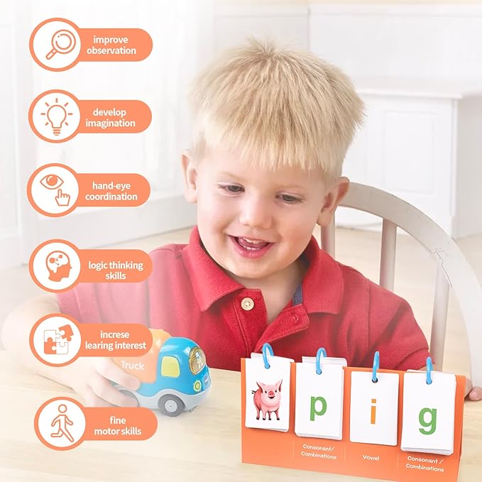 Alened Sight Words Flash Cards for Kindergarten, Phonics Flash Cards, CVC Word Games Pocket Chart, Classroom Learning Activities, Phonics Games for Reading, Speech Therapy Materials for Kids