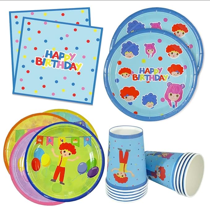 Kitchen ELEAR 103 PCS Birthday Plates Napkins Tableware My Name is Chicky Birthday Party Supplies for Boys Girls Kids for 20 Guests plus Extra 20 purple Big plates with a picture of a girl