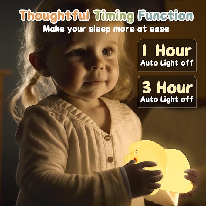 ZKLiLi Bunny Night Light for Kids Lamp, 16 Colors Lamp Cute, Dimmable Baby Night Lights for Nursery,Silicone Rechargeable Nightlight for Kids Room, Kawaii Room Decor