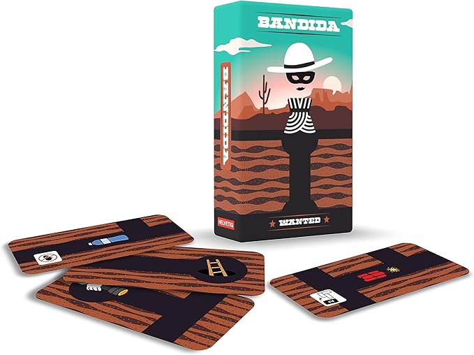 Bandida Card Game - Exciting Sequel with New Challenges! Fun Strategy Game for Family Game Night, Cooperative Game for Kids & Adults, Ages 6+, 1-4 Players, 15 Minute Playtime, Made by Helvetiq