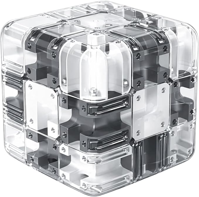 3D Rolling Ball Maze Cube, Large Labyrinth 3D Puzzle Maze Cube, Engaging Brain Teaser for Cognitive Development and Logical Thinking Exercises, Educational Sensory for Classroom and Home Use