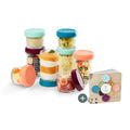 Babymoov Baby Glass Food Jars, Set of 8 (4 x 4oz + 4 x 8oz), BPA-Free Borosilicate Glass Storage Containers, Leakproof Lids, Microwave, Freezer & Dishwasher Safe, Baby Registry Essential