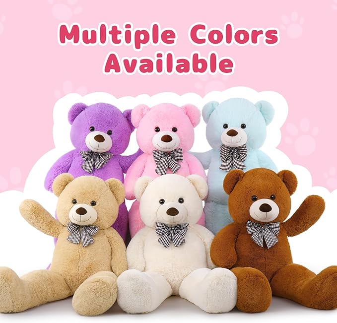 MaoGoLan Giant Teddy Bear 6 Feet Tall, Pink Human Size Big Teddy Bear Stuffed Animal for Boyfriend,Girlfriend,Wife on Valentines,Christmas,Birthday