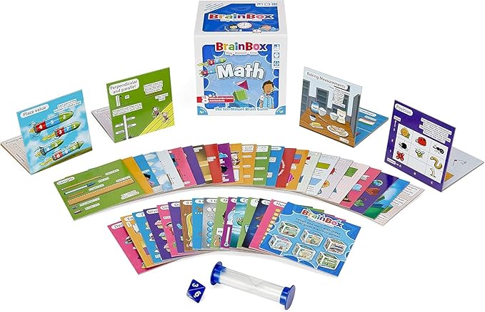 BrainBox Maths Card Game - Memory & Observation, Educational Numeracy Skills, Family-Friendly Trivia for Kids & Adults, Ages 8+, 1+ Players, 10 Minute Playtime, Made by Green Board Games