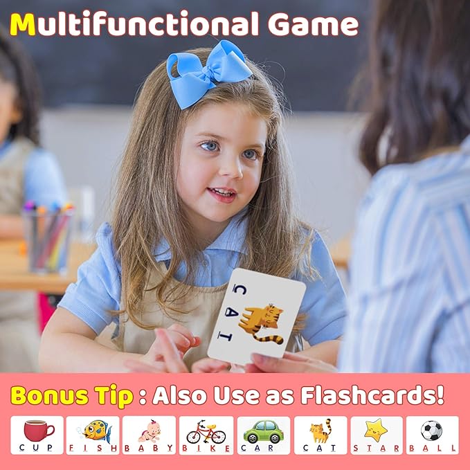NARRIO Educational Toys for 3-5 Year Old Girls Gifts, Matching Letter Game Preschool ABC Learning Toys for Kids Ages 4-8 Years, Christmas Birthday Gifts for Toddler Toys Age 2-4