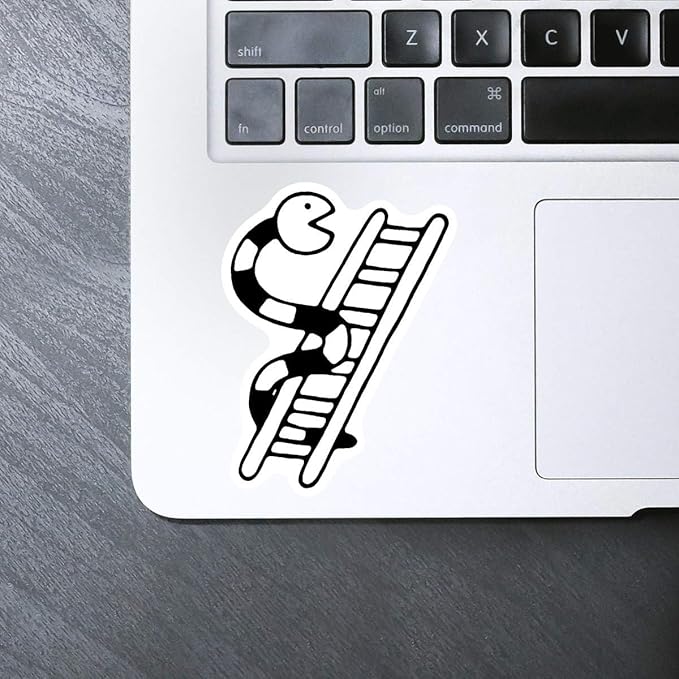 Azeeda 'Snakes & Ladders' White Premium Vinyl Decal Sticker – Waterproof, Durable & Easy to Apply - Ideal for Car Bumpers, Windows, Bins and More (DW00024894)
