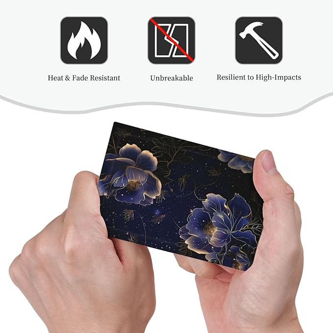 Navy Blue Floral Vintage Flower Dark Watercolor Light Switch Cover Plate 1 Gang No Device Blank Electrical Wall Plates Faceplate Decorative Switch Plate Covers for Bedroom Living Room Decor