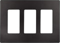 ENERLITES Elite Series Screwless Decorator Wall Plate Child Safe Outlet Cover, Size 3-Gang 4.68" H x 6.53" L, Unbreakable Polycarbonate Thermoplastic, SI8833-DB, Glossy, Dark Bronze