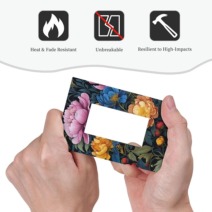 Decorative Outlet Covers Big Yellow Pink Flowers Blue Red Floral Green Leaf 1 Gang Single Decora GFCI Device Light Switch Covers Plate 1 Rocker Wall Plate Jumbo Switch Cover Plate