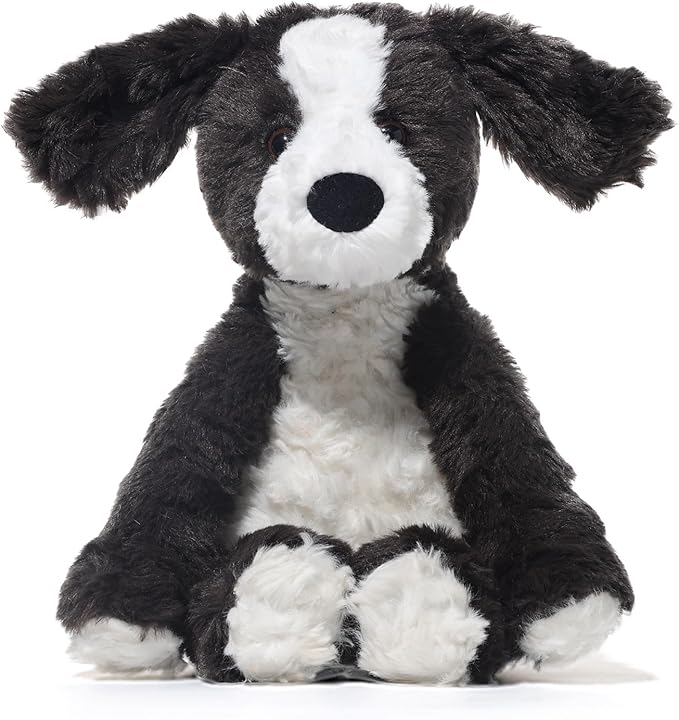 Stuffed Animals Border Collie Plush Toy 9.4-Inch Dog Stuffed Animal Soft and Cuddly for Boys and Girls Plush Toys, Black/White