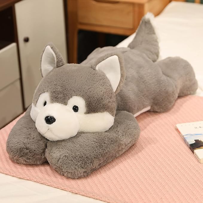 Weighted Stuffed Animals, 19.7" 3.3lbs Weighted Husky Stuffed Animal Toy Cute Huskies Plush Pillow Weighted Plush Animals Toy