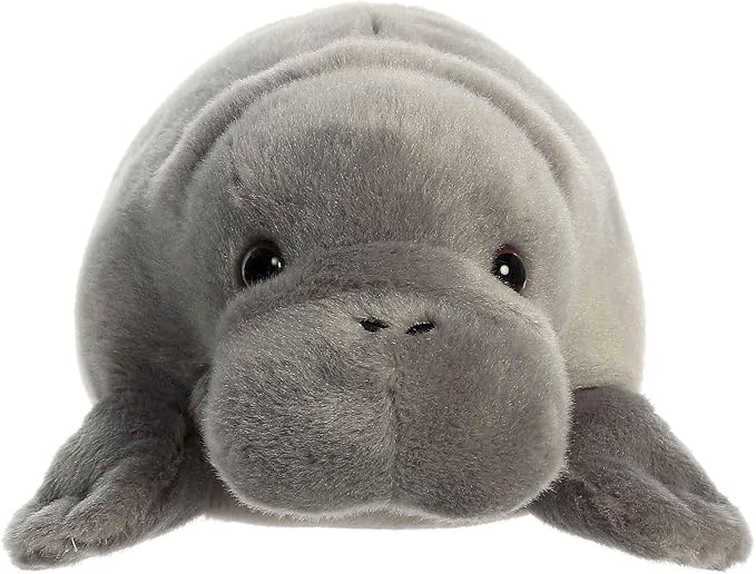 Aurora® Adorable Flopsie™ Manny Manatee™ Stuffed Animal - Used to Create Imaginative Play Adventures - Perfect for Birthdays, Kids and Adults, All Ages - Gray 14 Inches