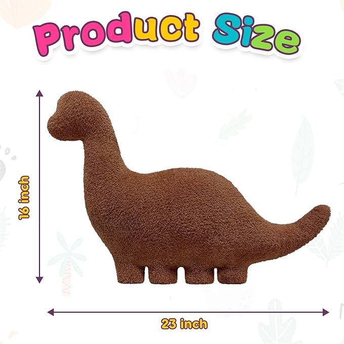 Andywoo Dino Chocolate Pillow Plush for Funny Birthday Gifts, Cute Funny Dinosaur Chocolate Stuffed Animals Toy for Boy and Girl, Dinosaur Gifts for Kids Teens and Adults (Brachiosaurus, Large)