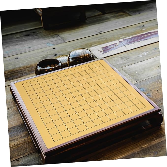HANABASS 2pcs Wooden Go Chessboard Double-Sided Travel Chess Game Chess for Boys and Girls Strategic Board Game Educational Chessboard