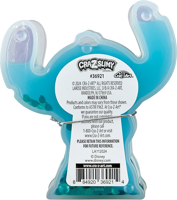 CRA-Z-Slimy Cool Stitch Slime Toy- Glossy, Stretchy, Super Soft, Smooth Cool Blue Stitch Slime for Boys and Girls, Lilo and Stitch Kids Toy Gift