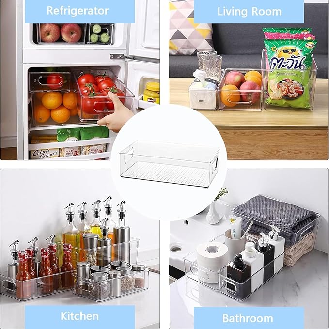 Baby Bottle Organizer, Plastic Storage Center for Baby Bottles and Food Jars, Portable Nursery Storage Plastic Baby Organizer,Convenient Storage Center for Kitchen Cabinet, Refrigerator&Countertop-2PC