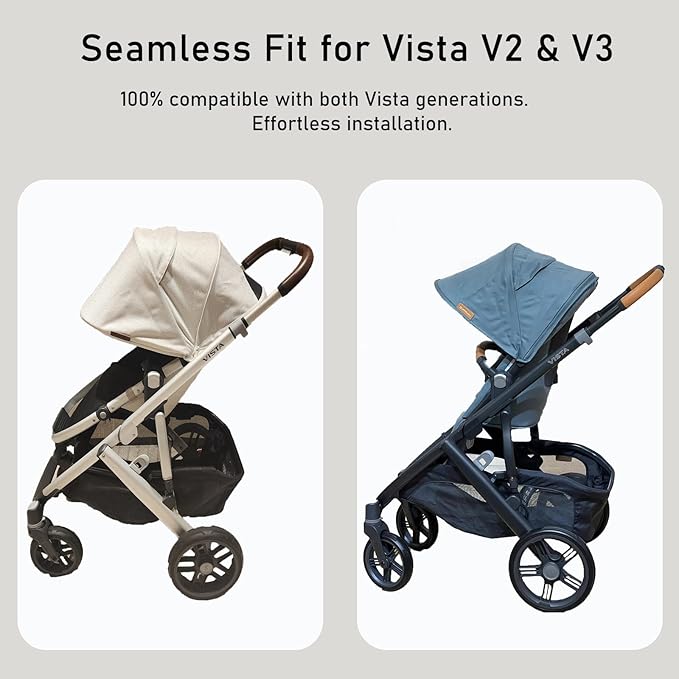 Stroller Basket Cover for UPPAbaby Vista V2 & V3 Accessories – Water-Resistant Storage Protector, Conceals Items, Easy Clip-On Access