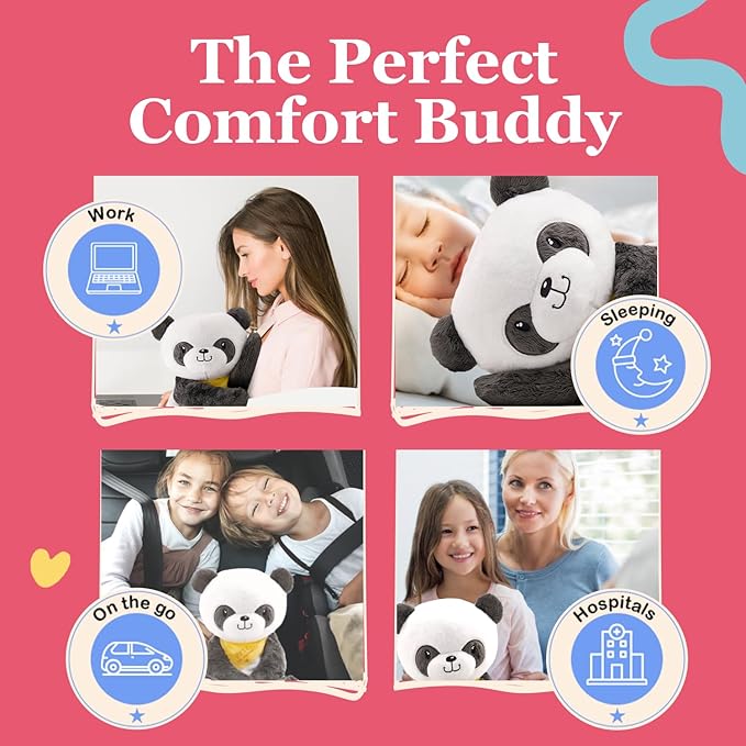 Lilly's Love Weighted Stuffed Animals for Adults & Kids — 5lb Calming Panda Plush for Anxiety, ADHD & Sensory | Machine Washable Weighted Stuffed Animal w/Removable Insert | Pete The Panda
