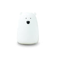 Portable Silicone LED Cartoon Night Light for Kids USB Rechargeable, Warm/White Light, 7-Color Changeable Light, Cute Children Night Lamp for Baby, Bedroom and Nursery (Bear)
