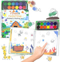 Finger Paint, Finger Painting for Toddlers, Hardcover Travel Finger Paint Kit Include 12 Colors Ink Pad Finger Painting Activity Book, Portable Sensory Activity Develops Creativity, Travel Busy Book for Kids