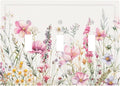 Pink Floral Wild Flowers Watercolor Plants Decorative Switch Plates 3 Gang Wall Plate Triple Toggle Light Switch Cover Faceplate Electrical Wall Panels for Bedroom Living Room Decor