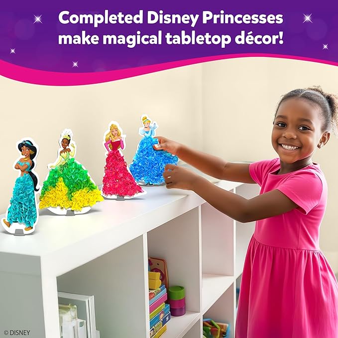 Skillmatics Poke-in Art - Disney Princesses, Mess-Free Fun for Kids, Screen-Free Entertainment, DIY Wood Craft Kits, Creative Activity, Gifts for Girls Ages 4, 5, 6, 7, 8, 9