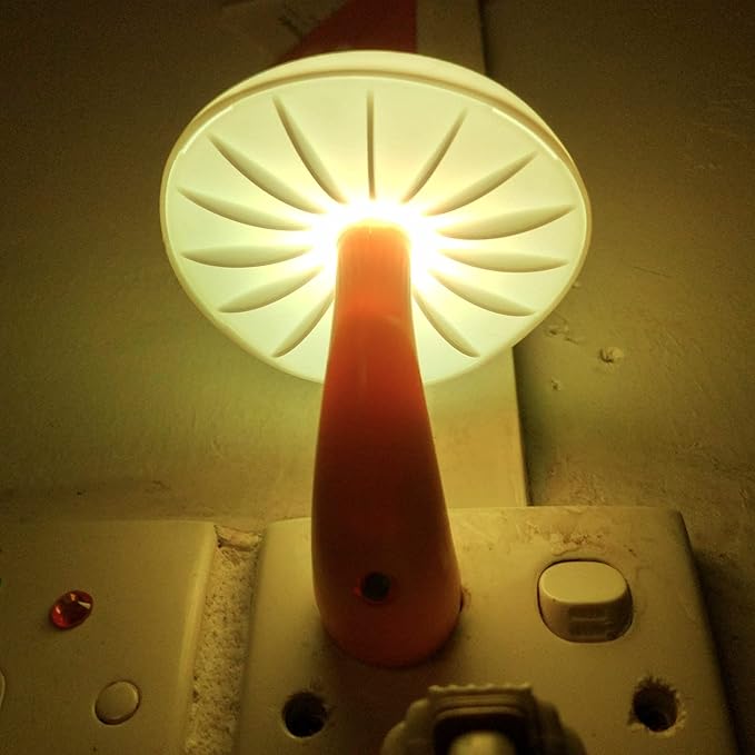AUSAYE 5 Pack LED Mushroom Night Light Plug into Wall Lamp with Dusk to Dawn Sensor Cute Night Lights for Adults Kids NightLight Bedroom,Bathroom,Hallway,Stairs,Kitchen Warm White