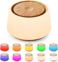 White Noise Machine with Night Light, 30 Soothing Sounds Portable Sound Machine for Baby and Adults, 10 Color Night Light, 5 Timer Options, Memory Function,Compact for Travel (Wood Grain)