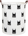 HIYAGON Large Sized Storage Baskets with Handle,Collapsible & Convenient Home Organizer Containers for Kids Toys,Baby Clothing (Black Bats)