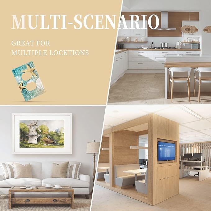 Outlet Covers Beach Starfish Ocean Conch Cameo Shell 1 Gang Duplex Light Switch Cover Decorative Switch Plates Electrical Receptacle Faceplate Wall Plate For Decor Kids Room Decor