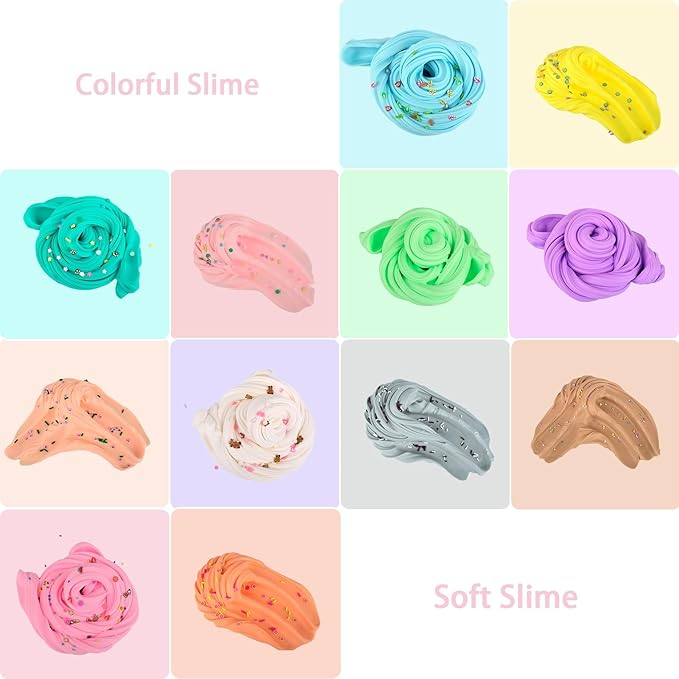 64 Pieces Mini Slime kit,Butter Slime Party Favors, Valentines Slime Bulk Toy for Classroom Prizes, Stocking Stuffers, Goodie Bag for Kids Boys Girls, Ideal Birthday Easter Filling Gifts