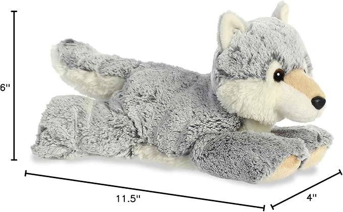 Aurora® Adorable Flopsie™ Winter Wolf™ Stuffed Animal - Used to Create Imaginative Play Adventures - Perfect for Birthdays, Kids and Adults, All Ages - Gray 11.5 Inches