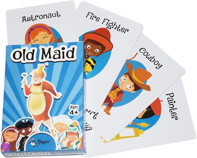 Regal Games Old Maid Card Games for Kids Ages 4 5 6 7 8+ | Fun Playing Card Set for Families (1 Pack)