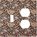 Wallplates Vintage William Morris Floral Plants 1 Toggle 1 Duplex Switch Plate Electrical GFCI Faceplate Decorative Light Switch Covers for Bedroom living Room Decor