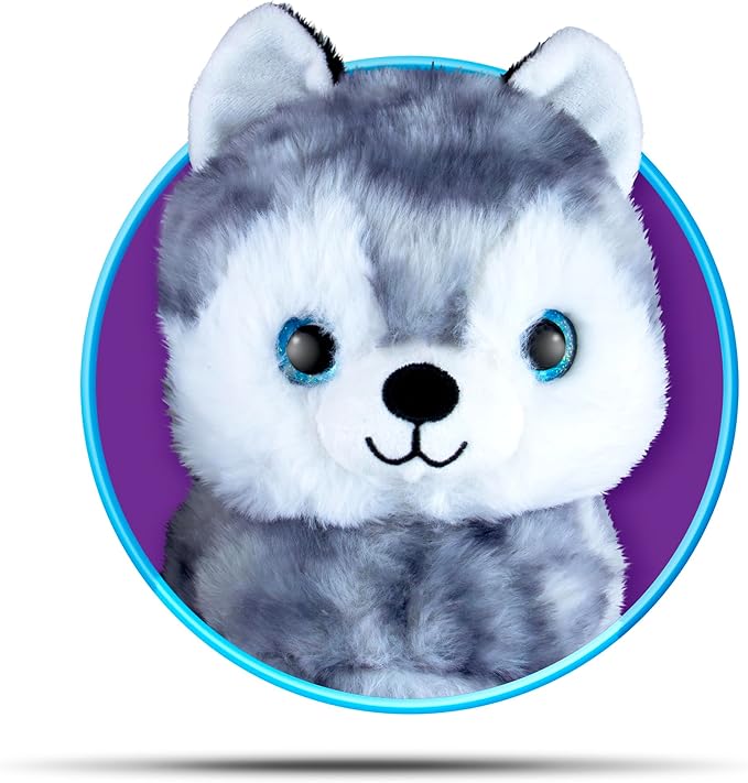 Cloudz Kids Super Soft N' Cuddly Animal Airplane Travel Neck Pillow! Keep Children Comfy and Supported with a Buddy While Traveling or just Resting at Home - Grey Wolf