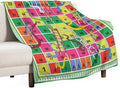 60 x 80 Inches Flannel Throw Blanket Steps Snakes and Ladders Board Game Birthday Present for Men Women Winter Holiday Soft Blankets for Bedding Sofa