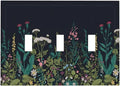 Boho Garden Flowers Weeds Floral Wildflowers Decorative Switch Plates 3 Gang Wall Plate Triple Toggle Light Switch Cover Faceplate Electrical Wall Panels for Bedroom Living Room Decor