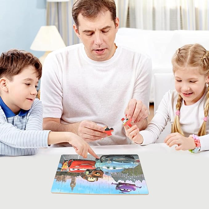 Puzzles for Kids Ages 4-8 60 Pieces Jigsaw Puzzles for Boys and Girls Educational Learning Puzzles in Metal Box