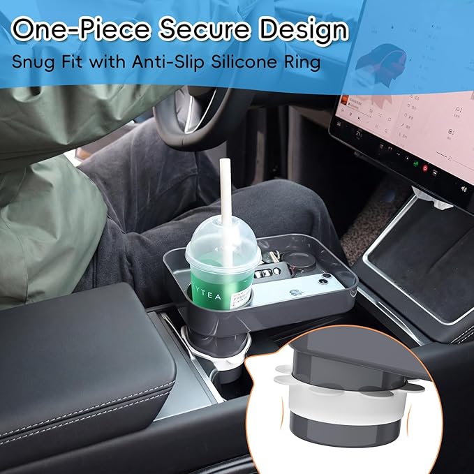 Kids Car Seat Tray, Travel Tray with Cup Holder for Toddler Baby, Kids Car Seat Food Snack Organizer for Road Trip, Stroller Snack Organizer Travel Must Haves Toddler Must Haves (Dark Gray, 2 Packs)